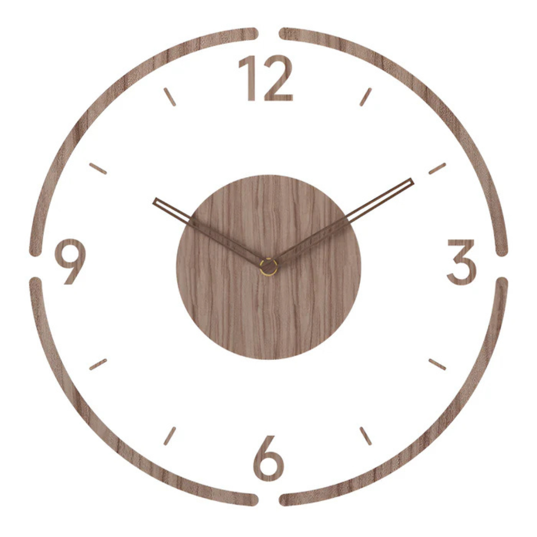 Évoque – Moderne Wandklok van Acryl en Hout 30 cm voor Woonkamer en Kantoor