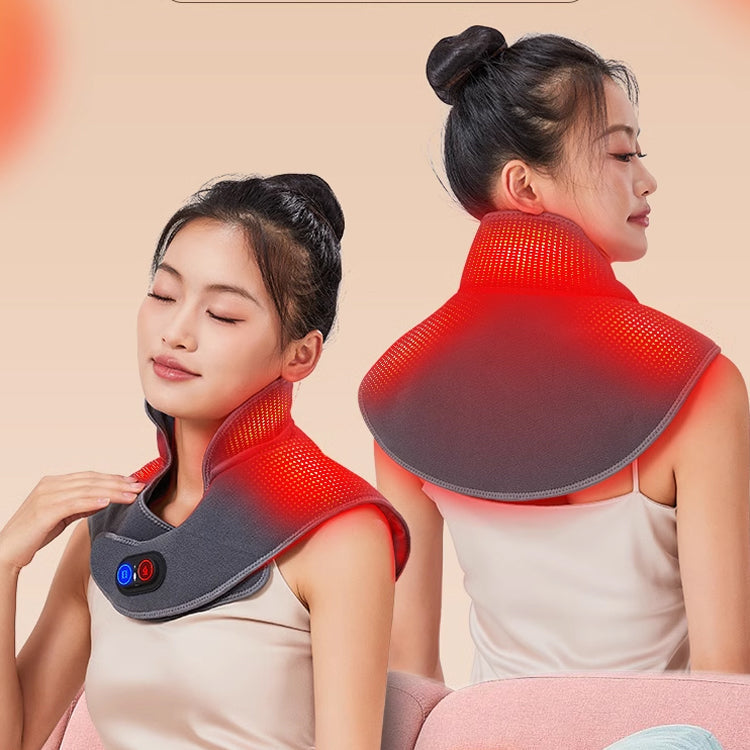 Élanor Nek- en Schouder Verwarmingskussen met Warmtefunctie en Vibratie – USB Oplaadbaar