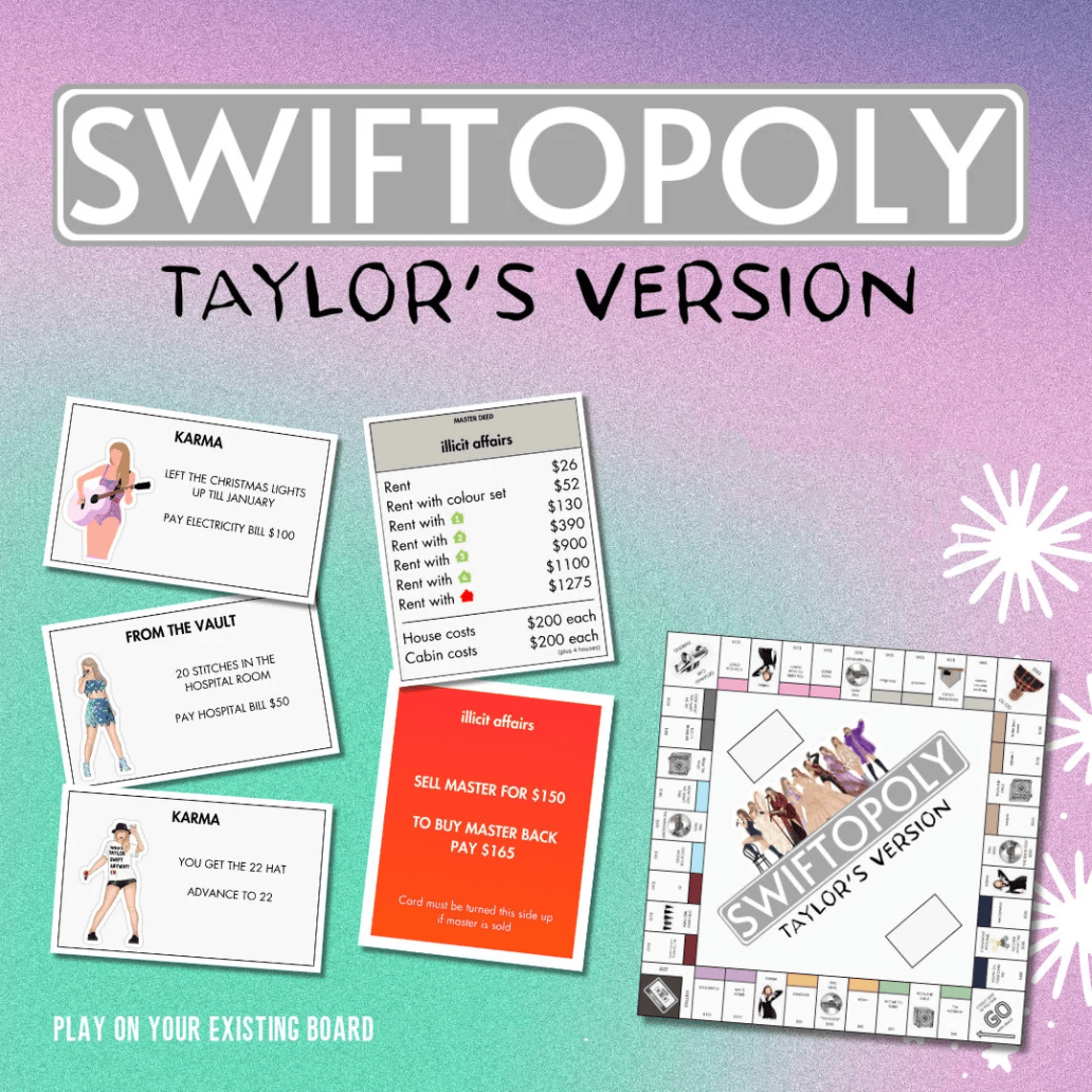SWIFTOPOLY Bordspel – Muziekeditie Geïnspireerd