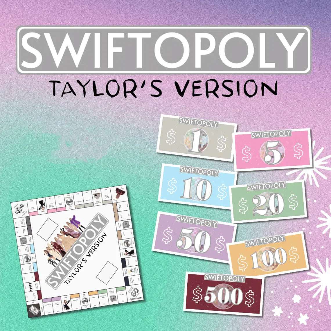 SWIFTOPOLY Bordspel – Muziekeditie Geïnspireerd