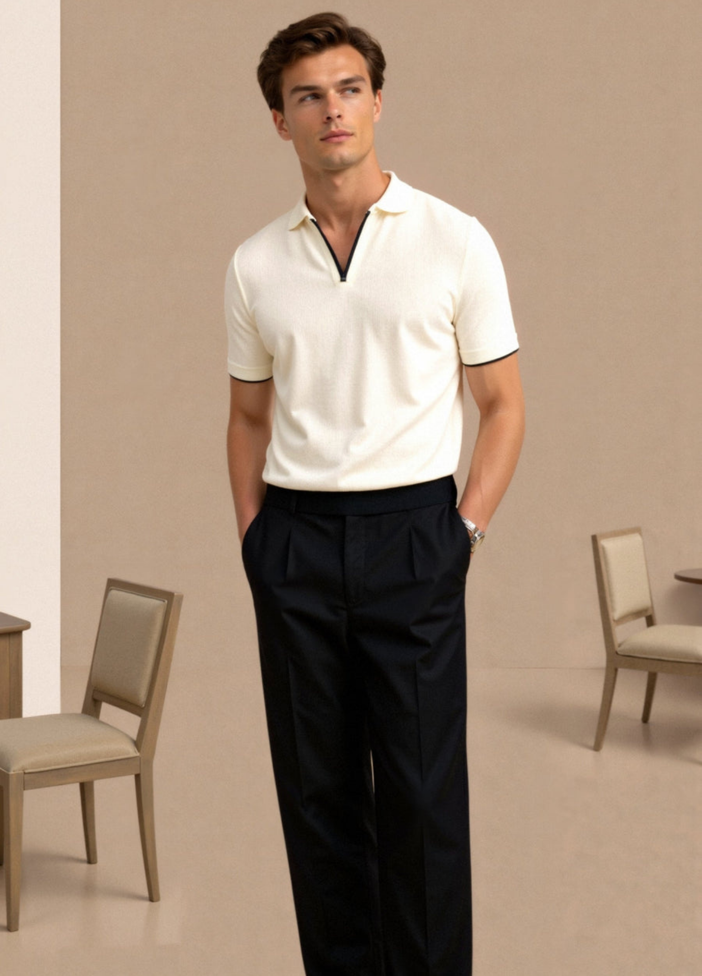 Élanor Slim Fit Polo voor Heren – Katoen met Moderne, Getailleerde Pasvorm