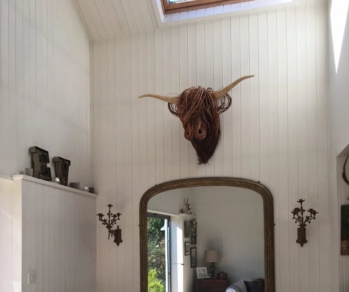 Monde Wandsculptuur Koe – Handgemaakt Hooglander Design