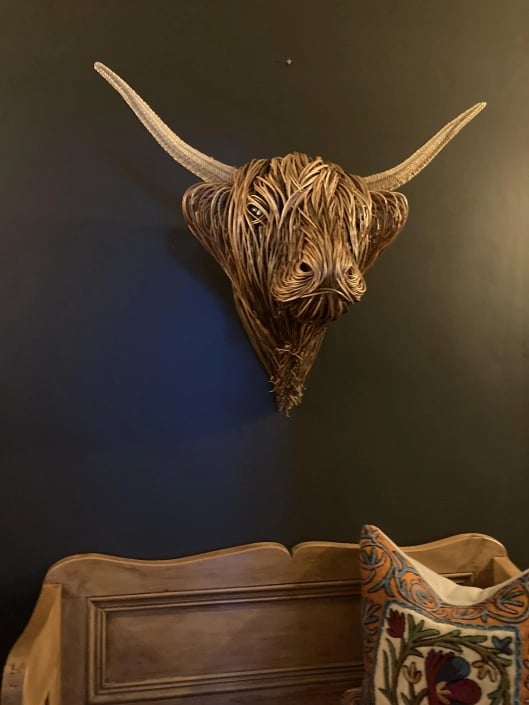 Monde Wandsculptuur Koe – Handgemaakt Hooglander Design