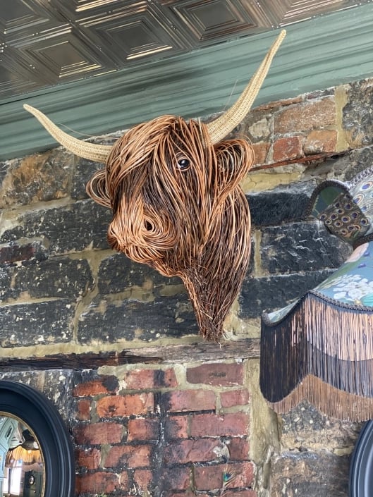 Monde Wandsculptuur Koe – Handgemaakt Hooglander Design