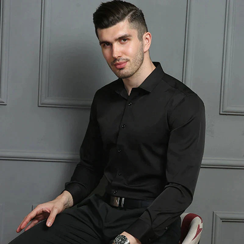 Élanor Heren Overhemd met Stretch – Slim Fit Lange Mouwen