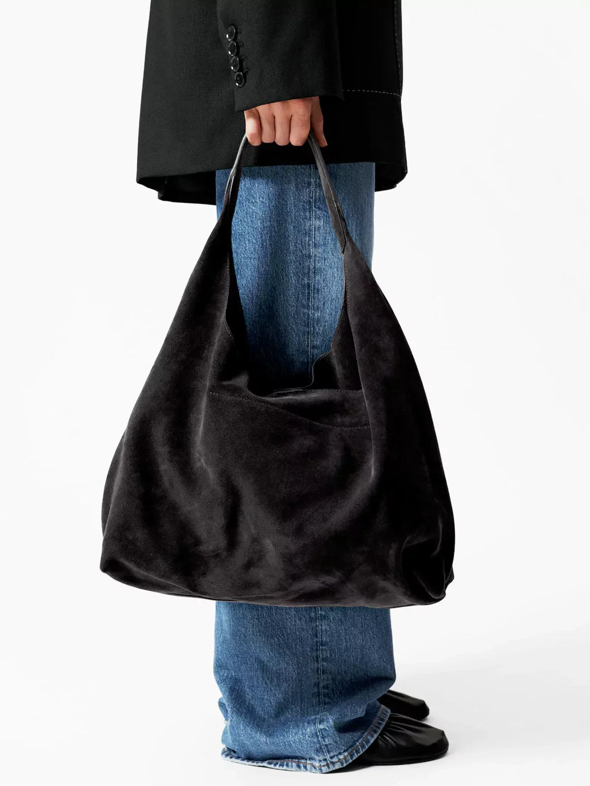 Élanor Vegan Suède Tote Tas met Ruime Binnenkant en Magnetische Sluiting