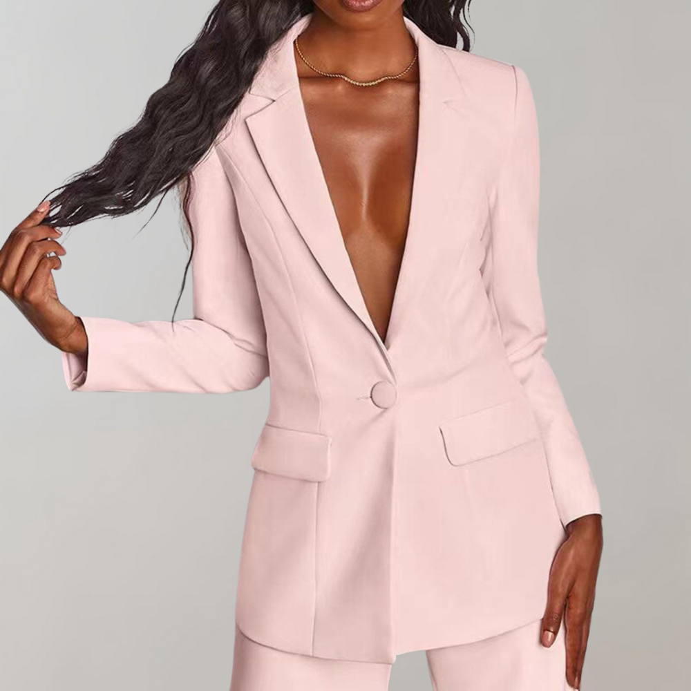 Évoque Elegante Blazer en Broekenset voor Dames – Tijdloze Twee-Delige Outfit