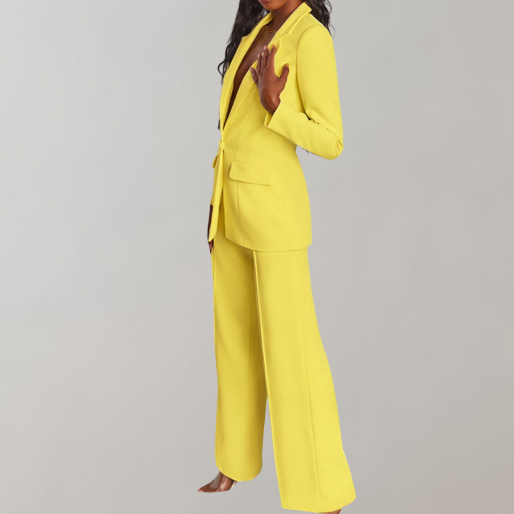 Évoque Elegante Blazer en Broekenset voor Dames – Tijdloze Twee-Delige Outfit