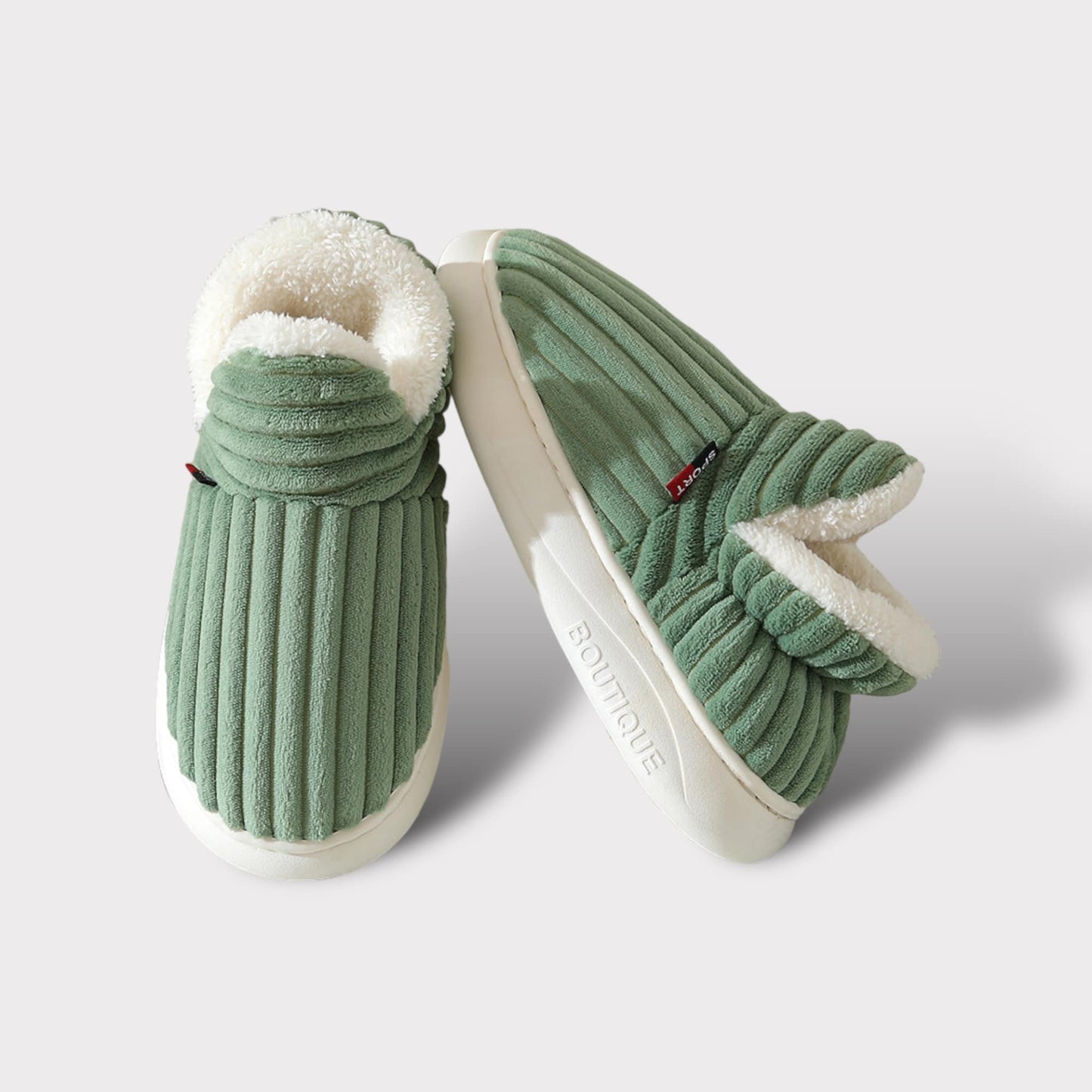 Veloria Warme Unisex Sloffen met Imitatiebont Voering en Antislipzool