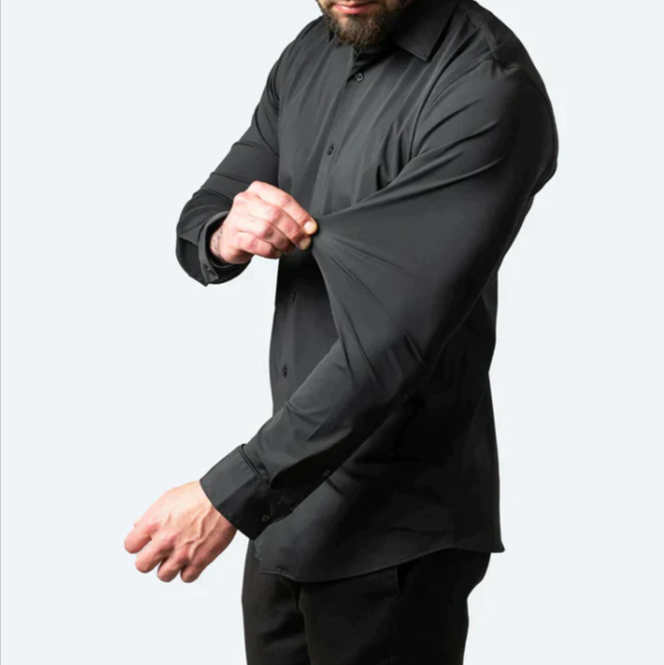 Élanor Heren Overhemd met Stretch – Slim Fit Lange Mouwen