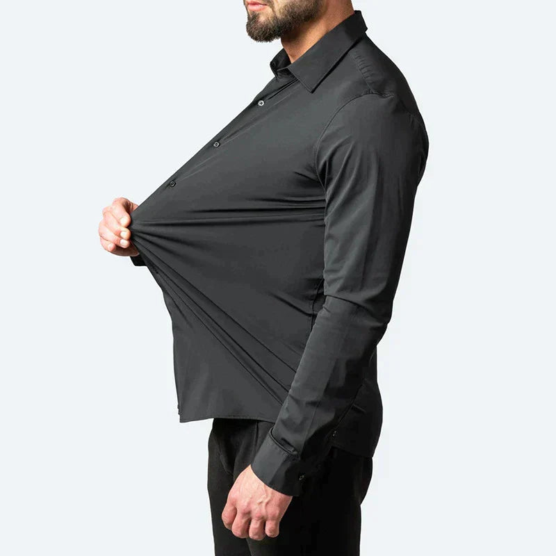 Élanor Heren Overhemd met Stretch – Slim Fit Lange Mouwen