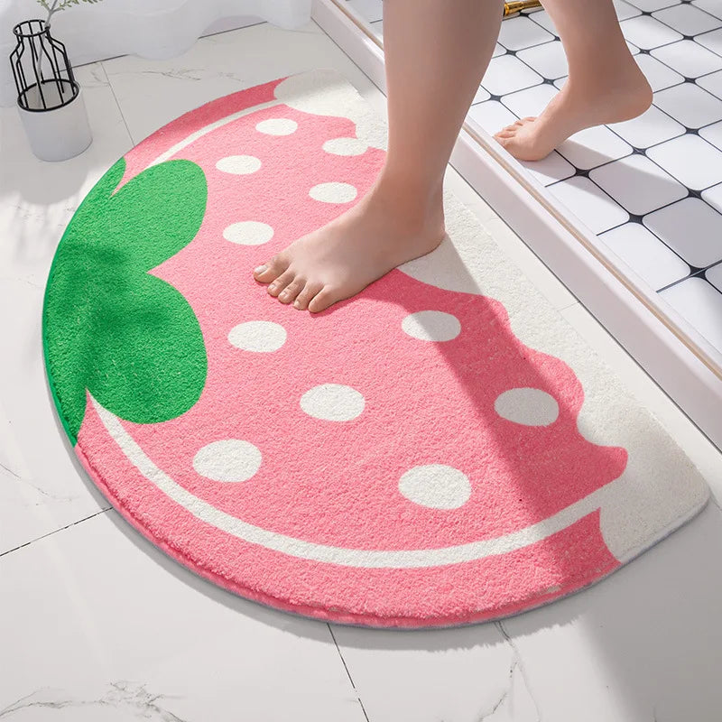 Élanor Zachte Bloemen Vloermat – Absorberend Antislip Deur- en Badkamertapijt