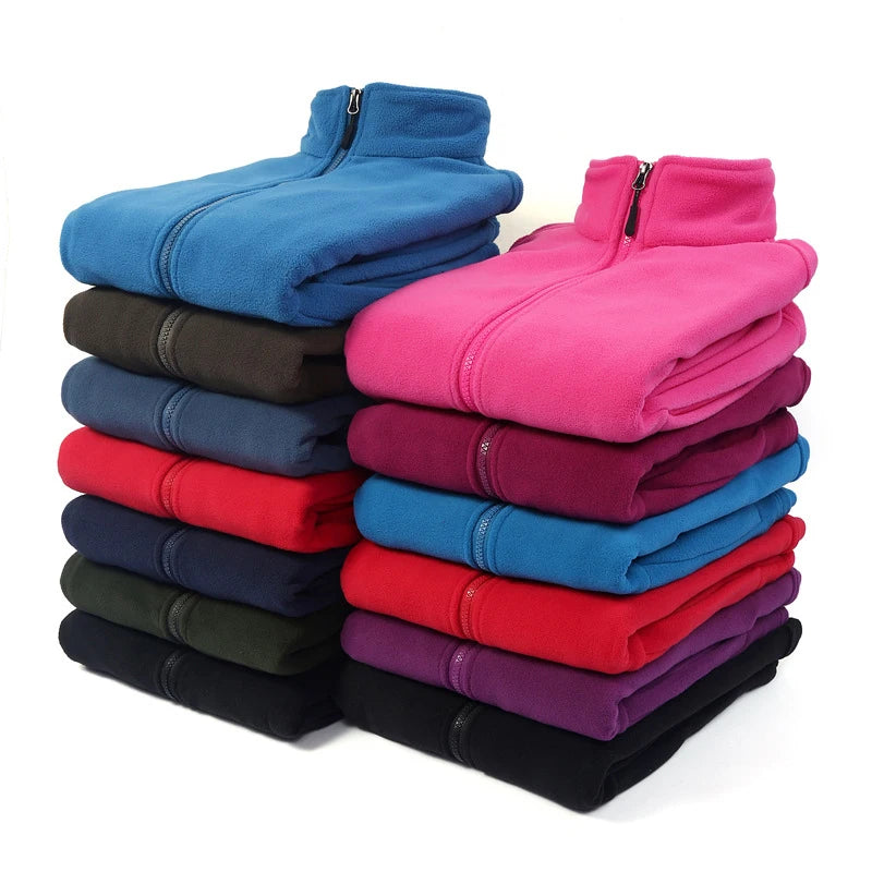 Élanor Fleece Outdoor Jas Unisex – Thermische Wandeljas met Rits, Winddicht en Warm voor Hiking, Trekking en Camping