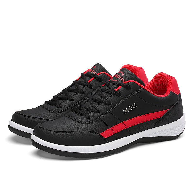 Monde - Heren Sneakers met Vetersluiting – Casual Schoenen van Leer en Textiel – Lichtgewicht en Comfortabel