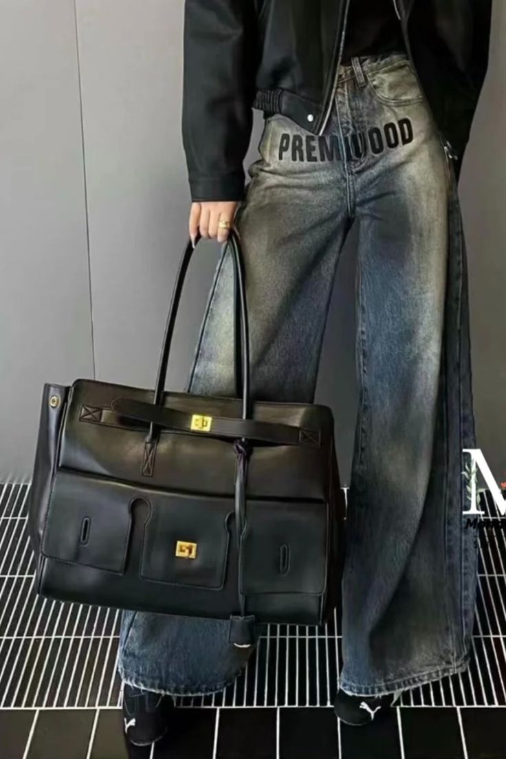 Élanor Luxe Handtas van Vegan Leer – Midi of Maxi Formaat met Gouden of Zilveren Details