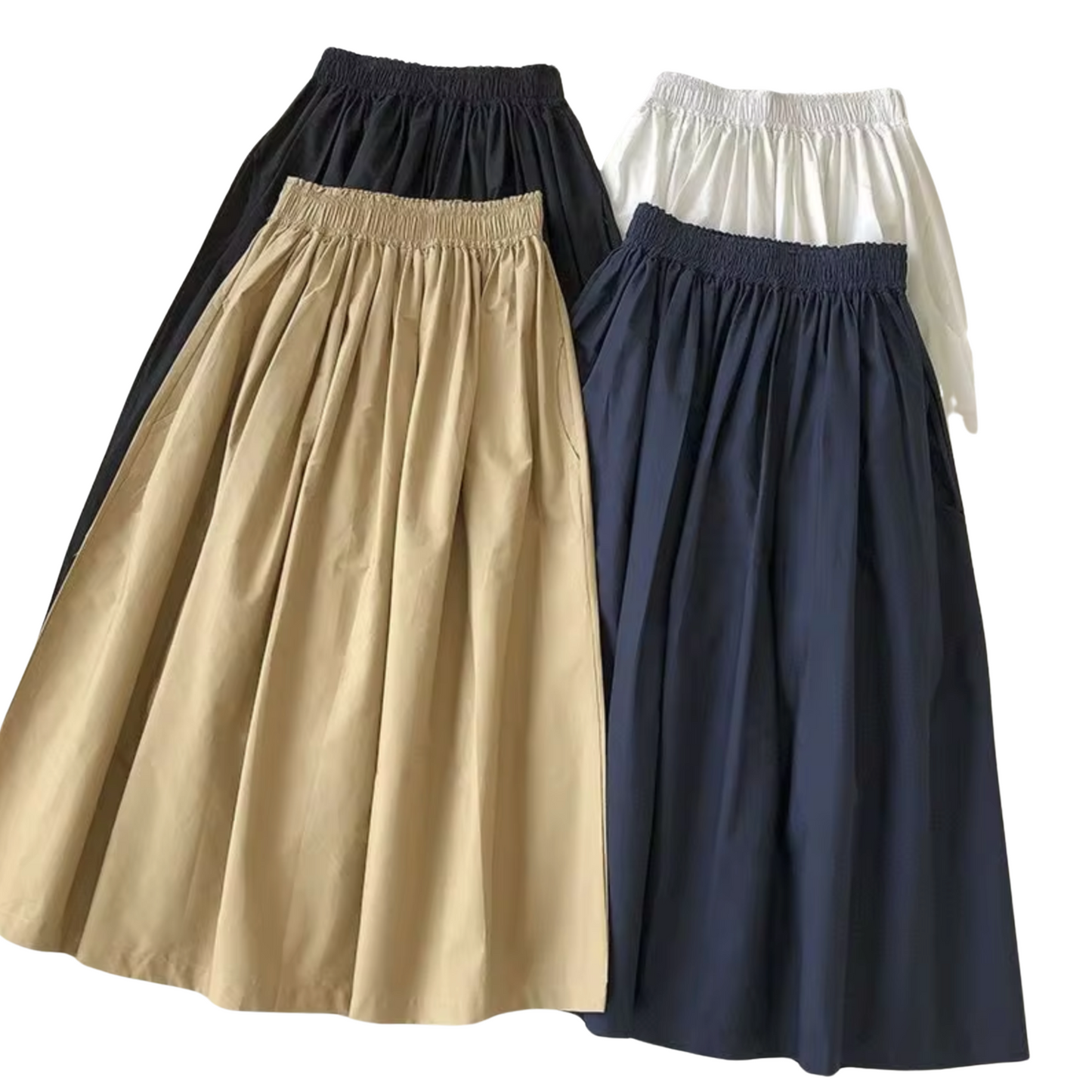Sienna – Wijde Maxi-Rok met Hoge Taille en Elegante Valling