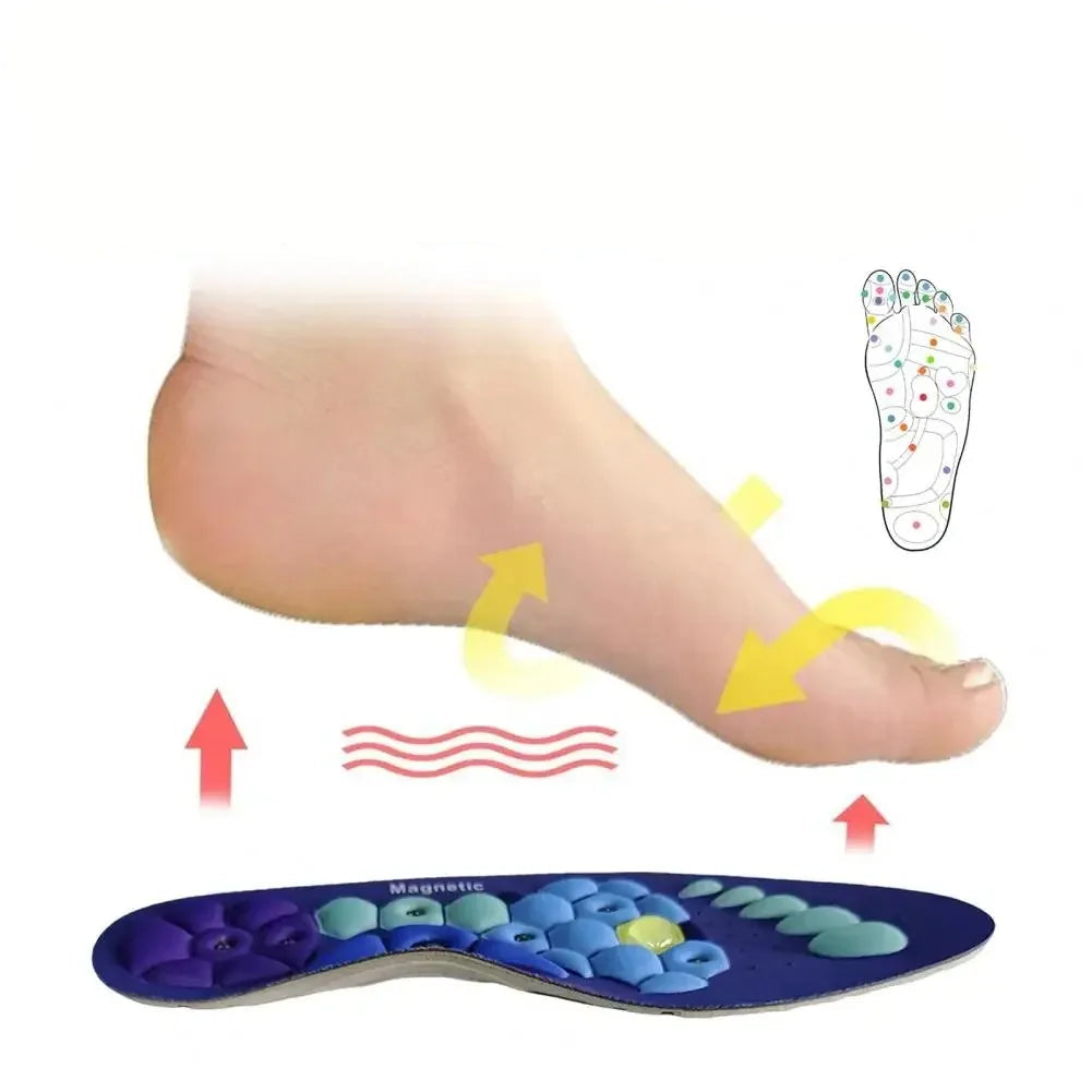 Sereno Orthopedische Magnetische Inlegzolen met Acupressuur en Schokabsorptie