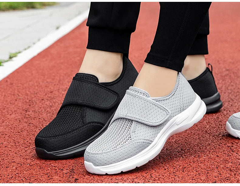 Veloria Extra-Brede Wandelschoenen met Verstelbare Sluiting – Ademend en Lichtgewicht