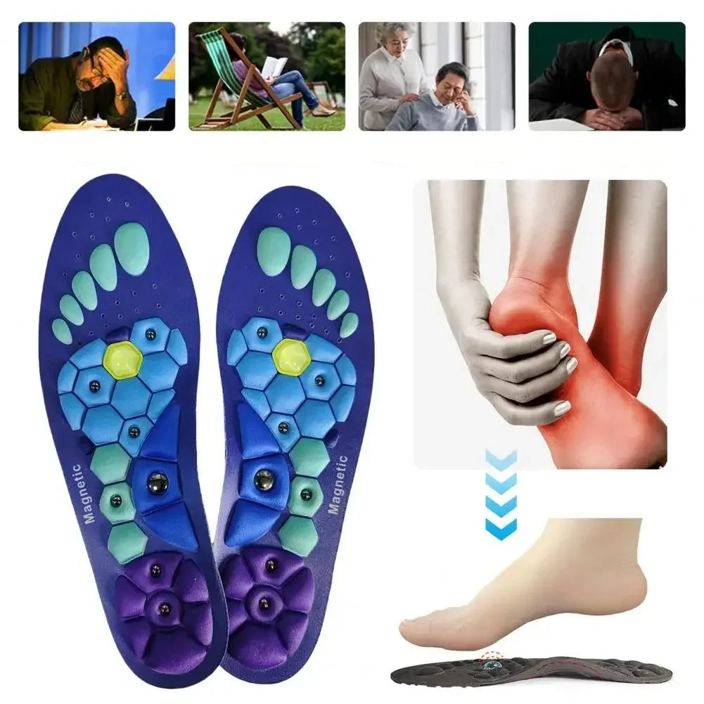 Sereno Orthopedische Magnetische Inlegzolen met Acupressuur en Schokabsorptie