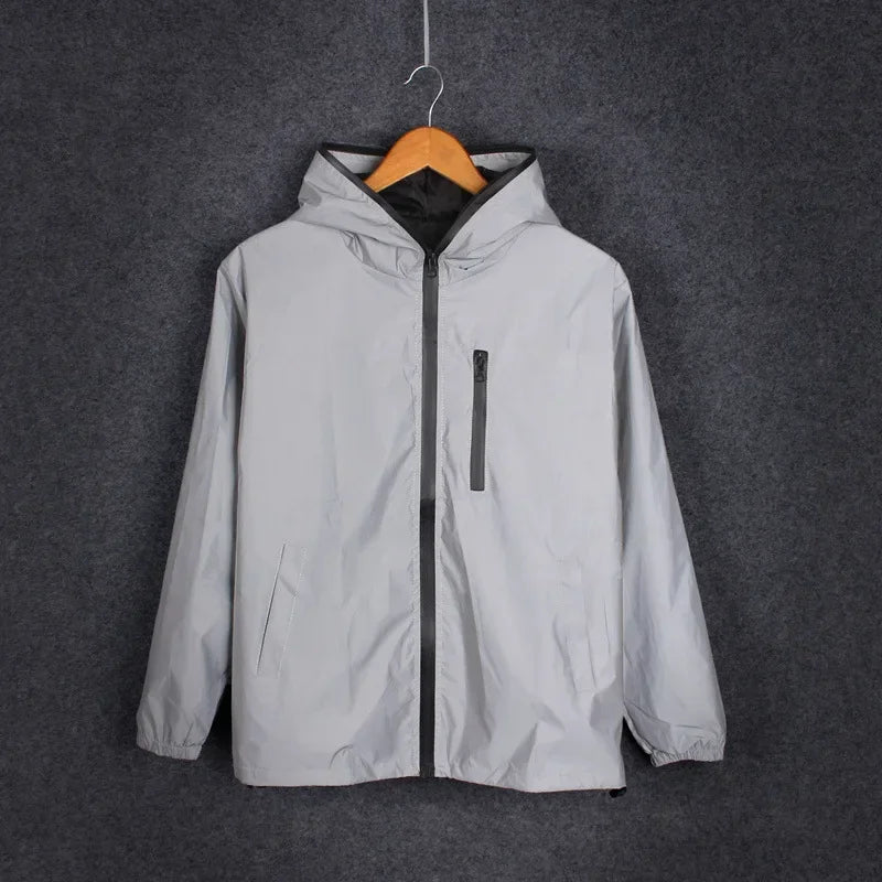 Élanor Heren Windbreaker Jas met Capuchon – Reflecterend, Waterafstotend, Lente & Herfst