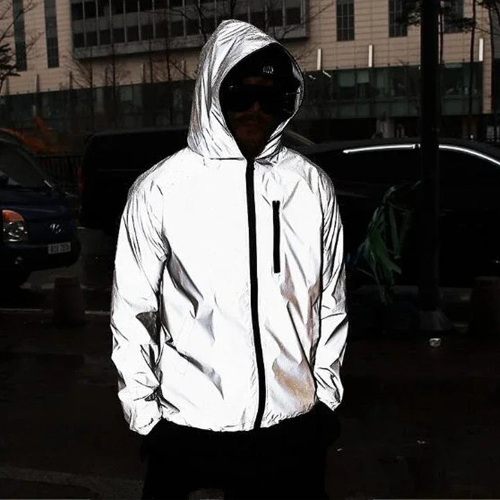 Élanor Heren Windbreaker Jas met Capuchon – Reflecterend, Waterafstotend, Lente & Herfst