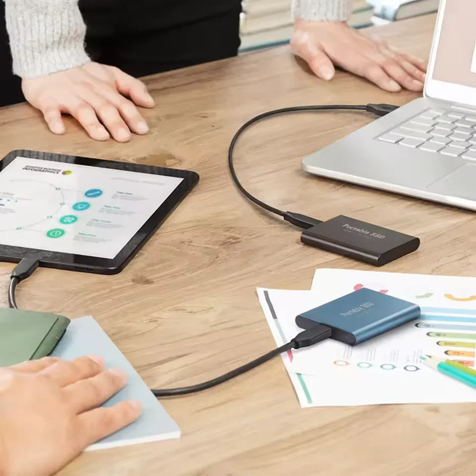 Monde Externe SSD 4TB USB-C 3.1 – Hoge Snelheid, Metalen Behuizing, Schokbestendig, Compatibel met Windows/Mac/Android