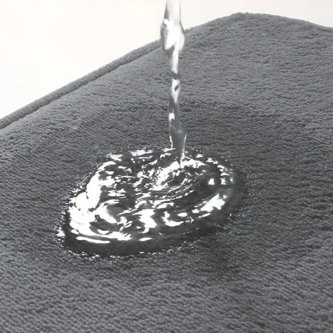 Élanor Luxe Flanellen Badkamer Deurmat – Dikke Absorberende Antislip Mat