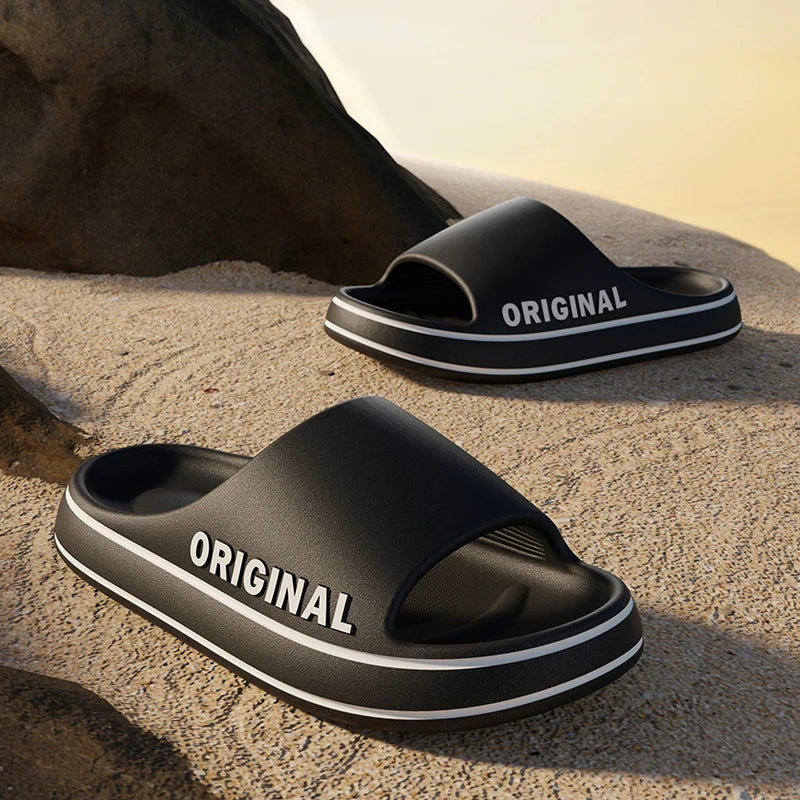 Élanor Dames Heren Slippers – Zomer Sandalen met Dikke Zool en Antislip voor Strand, Badkamer en Binnengebruik