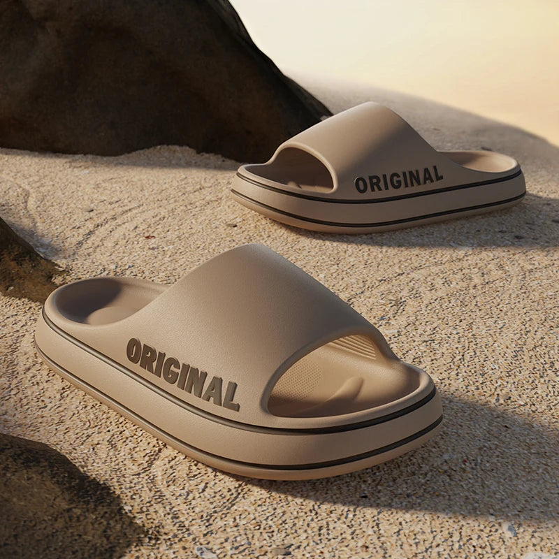 Élanor Dames Heren Slippers – Zomer Sandalen met Dikke Zool en Antislip voor Strand, Badkamer en Binnengebruik
