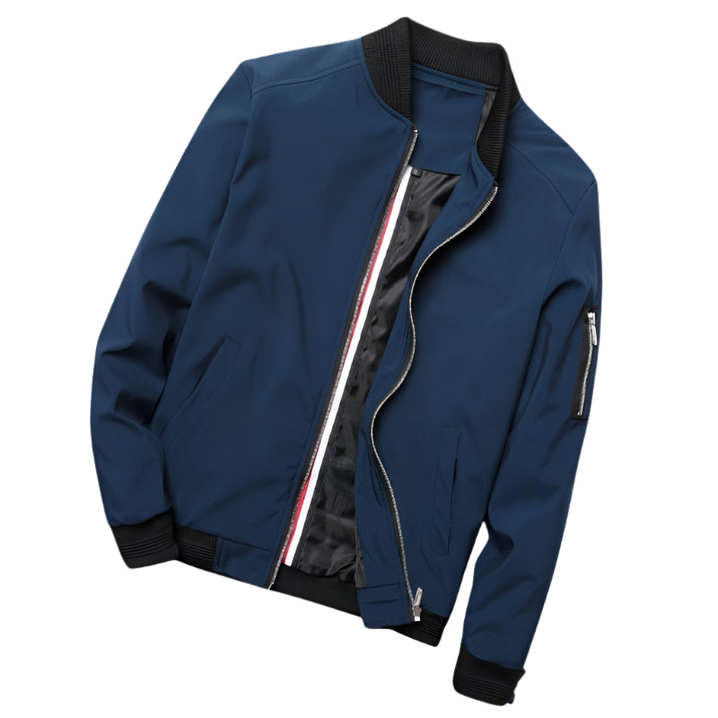 Monde Heren Bomberjack – Regular Fit – Katoenmix – Zwart – Tussenseizoen Jas
