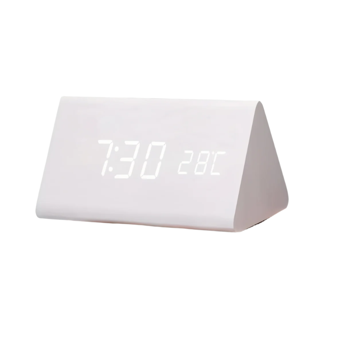 Monde Houten digitale wekker met LED-display, temperatuur- en luchtvochtigheidsmeter