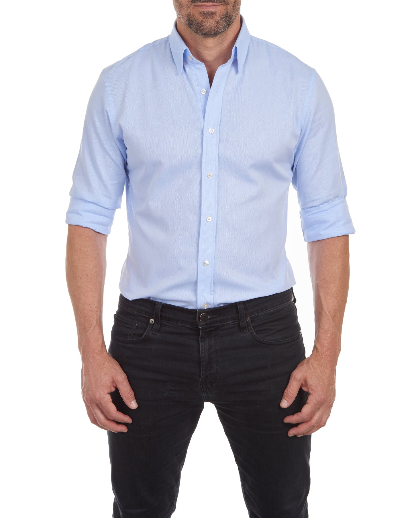 Veloria Heren Overhemd met Verborgen Rits – Slim Fit Design