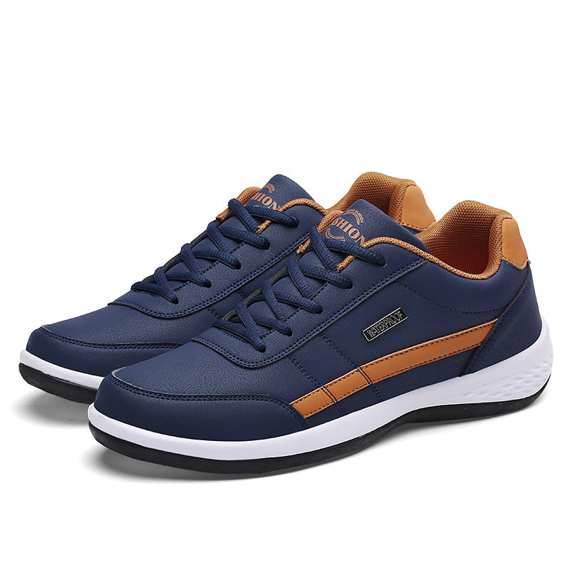 Monde - Heren Sneakers met Vetersluiting – Casual Schoenen van Leer en Textiel – Lichtgewicht en Comfortabel