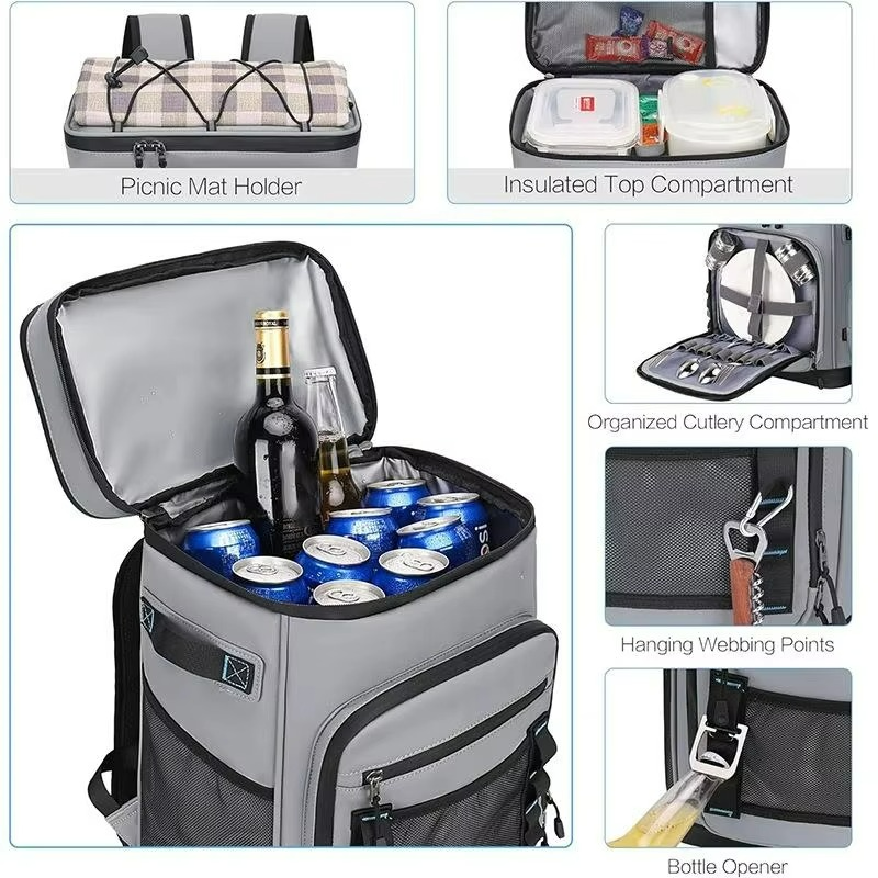LUKRO - Koelrugzak 30L Waterdicht met Isolatie – Outdoor Picknick & Reizen
