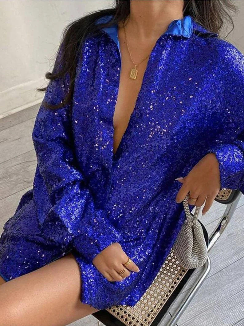 Veloria Oversized Blouse voor Dames met Elegante Details