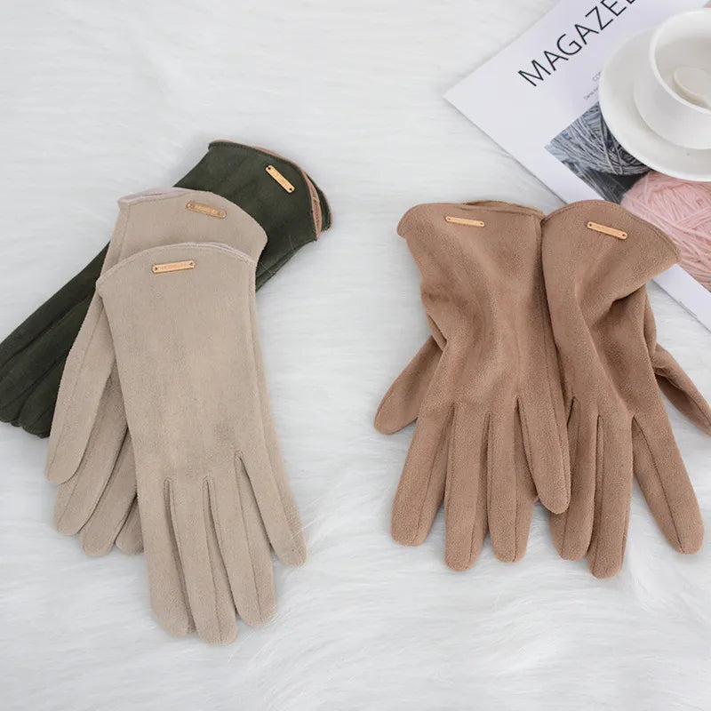 Élanor | Klassieke suède handschoenen met kasjmier voering