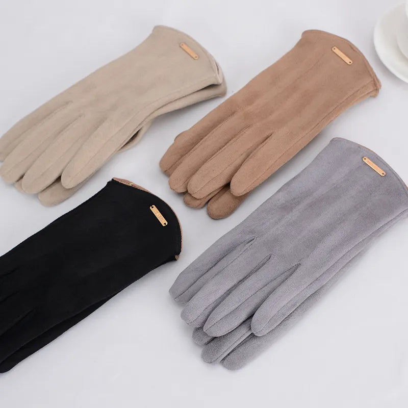 Élanor | Klassieke suède handschoenen met kasjmier voering