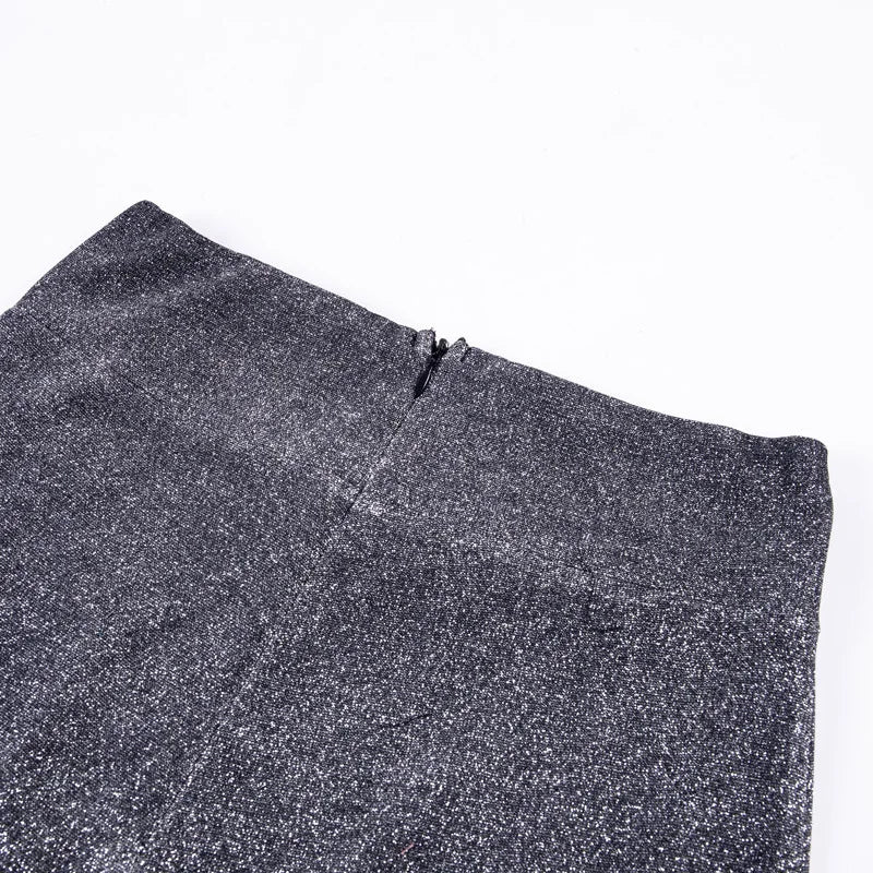 Évoque | Dames hoge taille broek met glanzende pailletten