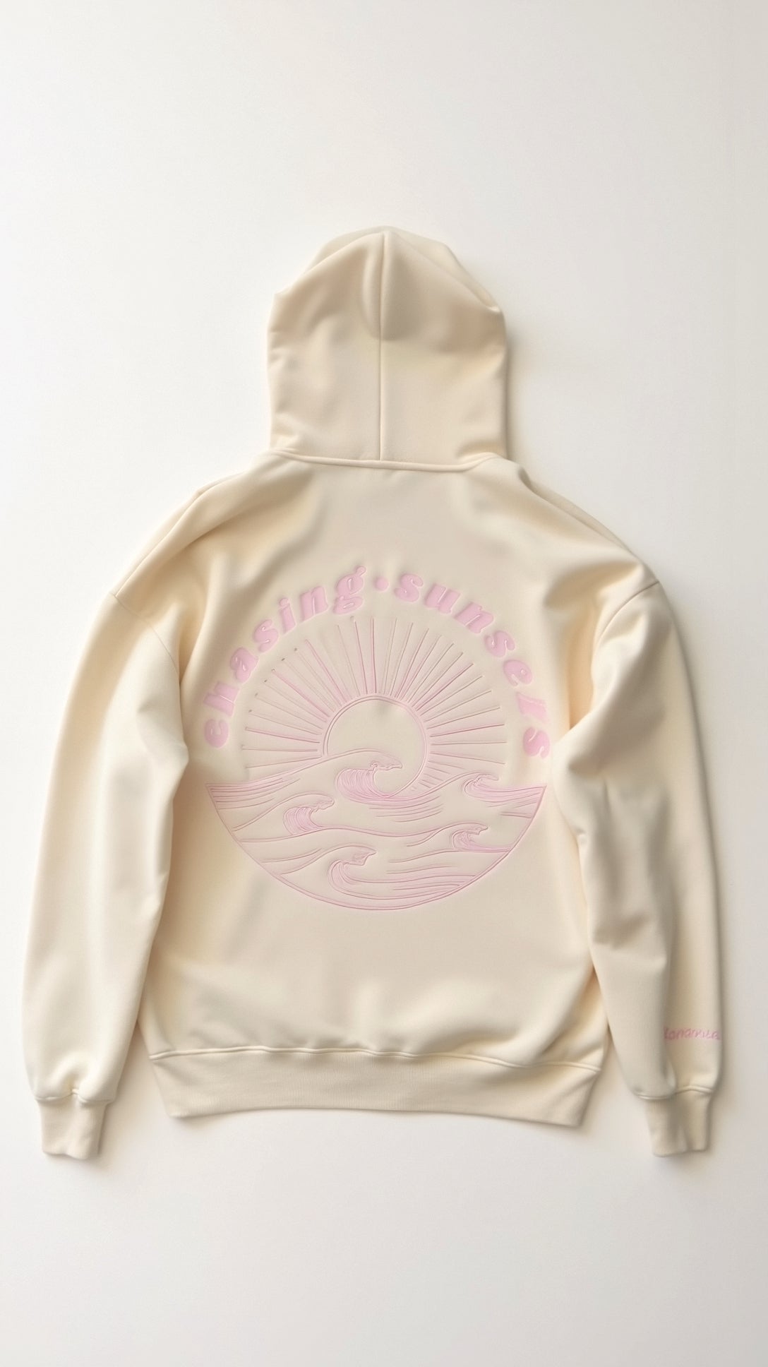 Élanor Geborduurde Hoodie met Tropisch Rugmotief – Unisex Kapuzenpullover