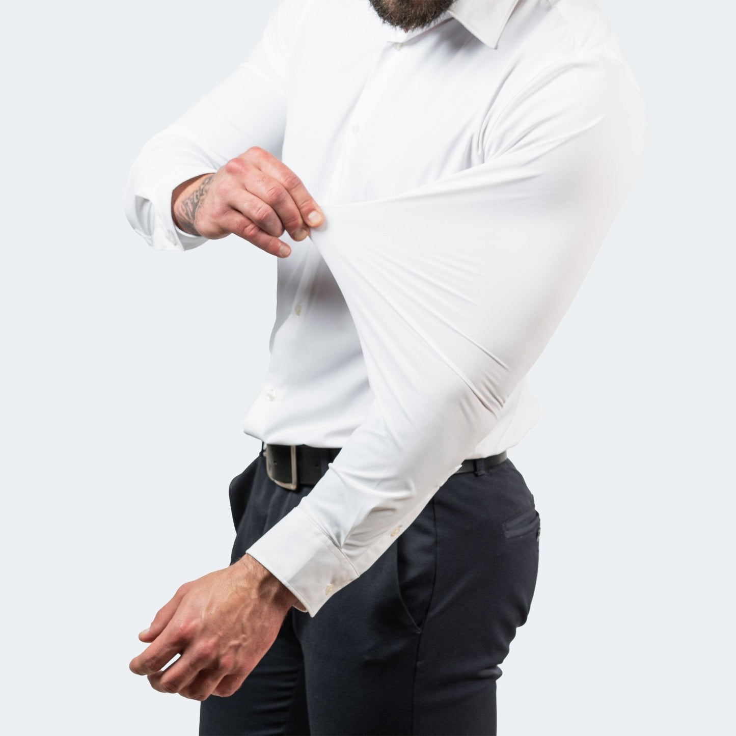 Élanor Strijkvrij Stretch Overhemd – Heren Klassiek Comfort Fit