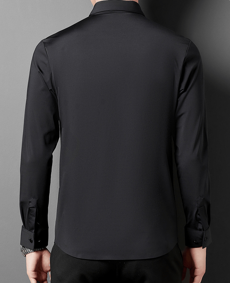 Élanor Strijkvrij Stretch Overhemd – Heren Klassiek Comfort Fit