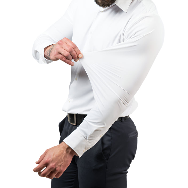 Monde Strijkvrij heren stretch overhemd – lange mouw – regular fit – ademende stof – maat XS t/m 3XL