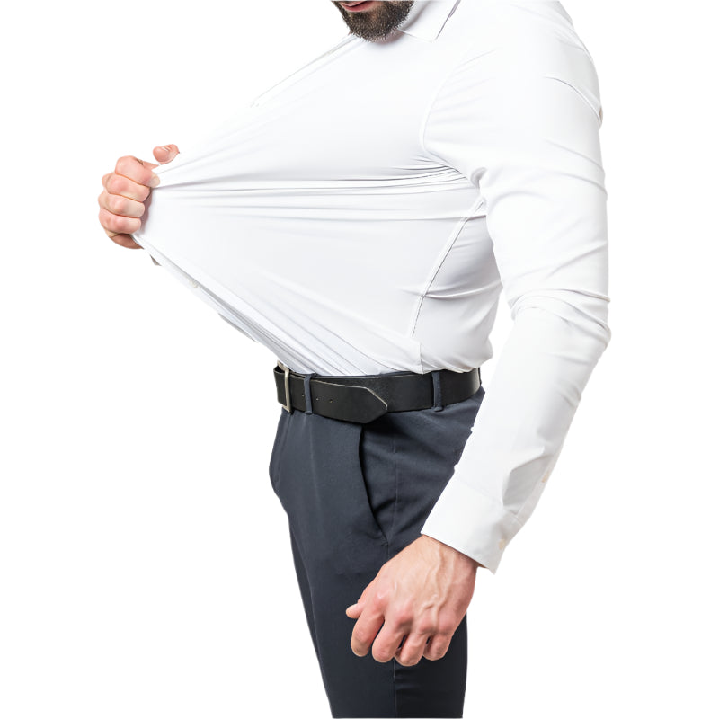 Monde Strijkvrij heren stretch overhemd – lange mouw – regular fit – ademende stof – maat XS t/m 3XL