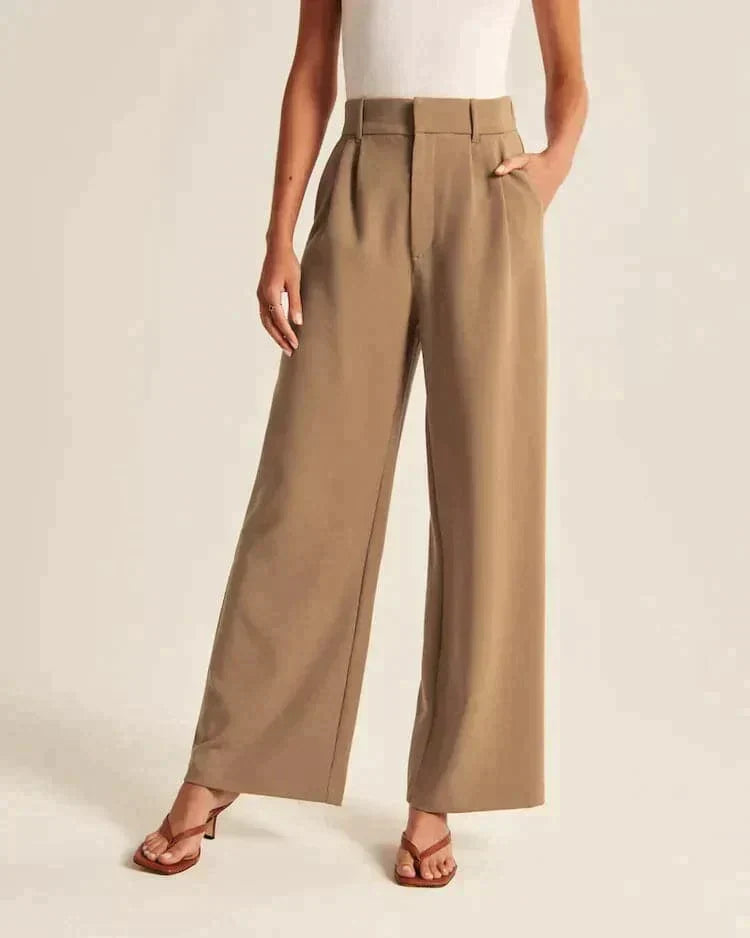 Élanor | Hoge Taille Wijde Pijp Broek voor Dames