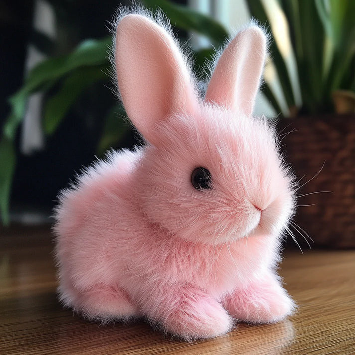 Élanor Realistische Pluche Konijn – Handgemaakt Interactief Knuffeldier