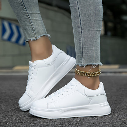 Évoque Leren Sneakers Dames Wit – Lichtgewicht en Stijlvol