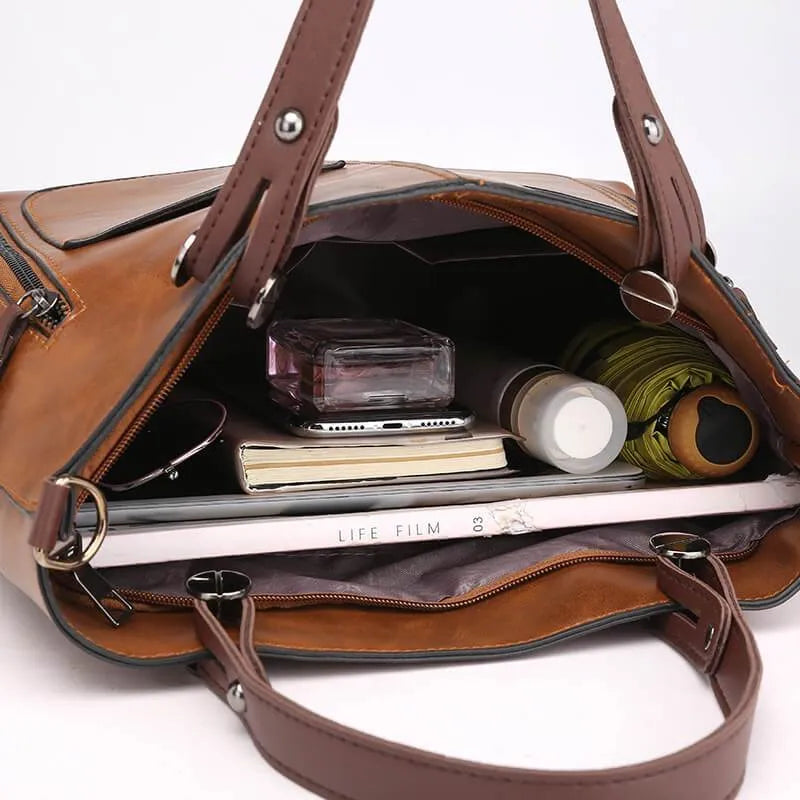 Avera – Vintage Leren Schoudertas voor Dames