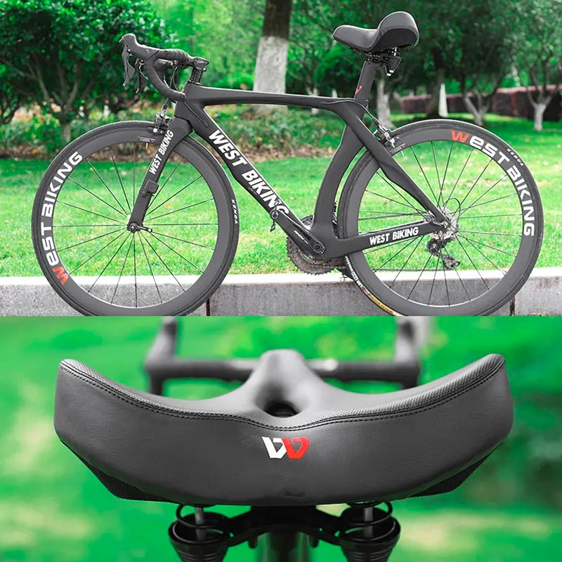 Veloria ergonomisch en extra breed fietszadel met universele bevestiging