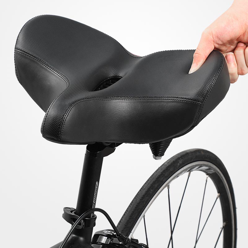 Veloria ergonomisch en extra breed fietszadel met universele bevestiging