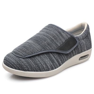 Veloria Brede Comfortschoenen van Ademend Textiel – Lichtgewicht Instappers met Klittenbandsluiting